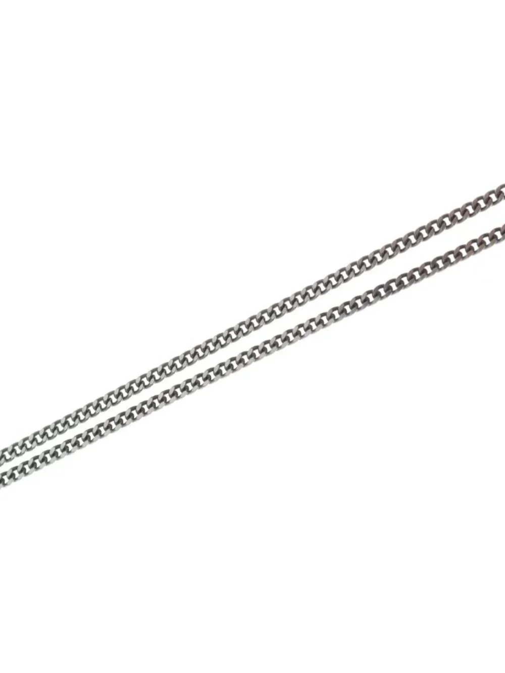 Gucci Ghost Skull Motif Top Chain Necklace Silver